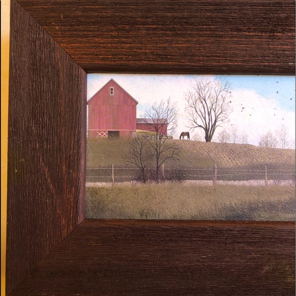 FRAMED FARMHOUSE PICTURE Rustic “Rural Route” USA - Picture 6 of 11